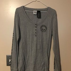Long Sleeve Harley-Davidson Henley- XL